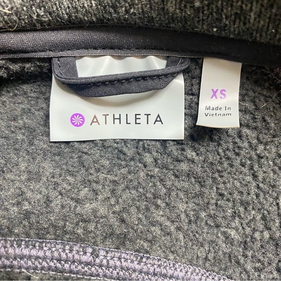 Athleta Cya Stronger Fleece Full-Zip Hoodie Long Jacket - Picture 10 of 13